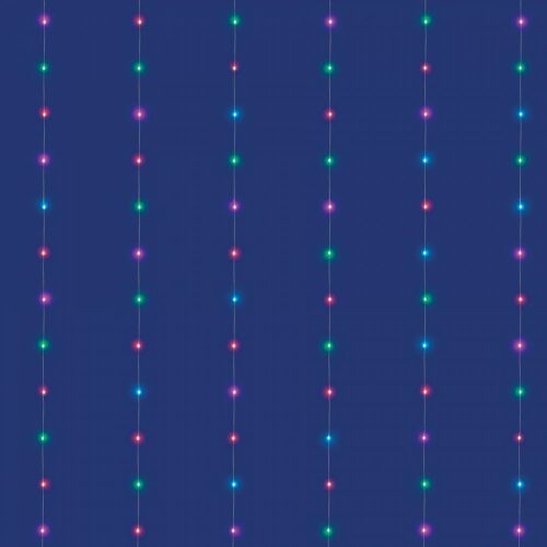 iSparkle Smart RGB LED Kurtyna świetlna, 2x2 metry, do użytku wewnątrz/na zewnątrz