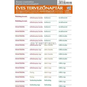 Marketing naptár matricák események tervezéséhez, 64 matrica 14 hónapra, tartalmazza a marketing tervezést, hírlevél küldést, üzleti út kezdetét, konferenciát, termékbemutatót, szabadságot, kiállítás kezdetét - Irodaszer & Írószer