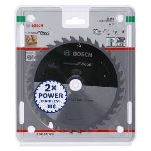 Disc de ferăstrău circular Bosch 2608837686, 165 mm, standard pentru lemn, 2x putere fără fir - Bosch Accesorii fierăstrău circular manual