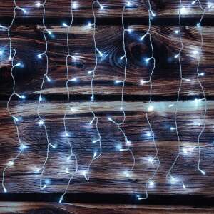 DL Combo 210 LED Cool White Outdoor Christmas Curtain Lights, without power adapter - Home by Somogyi