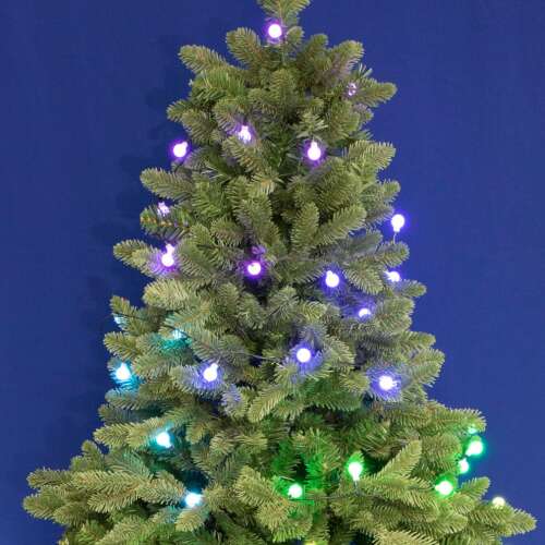 iSparkle RGB LED lampice s kuglastim žaruljama, 120 LED, IP44, za ukrašavanje božićnog drvca