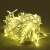 DL Combo 210 LED warm white outdoor Christmas curtain lights, white wire, no power adapter