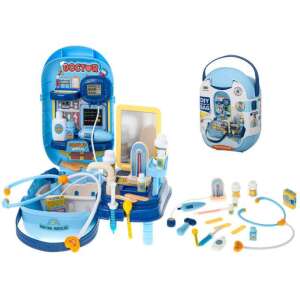 Doctor playset with suitcase, stethoscope, thermometer, syringe, and other medical tools - JM