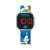 Sonic the Hedgehog LED digital watch with blue silicone strap and Sonic characters on the strap