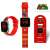 Super Mario LED watch with red silicone strap and Super Mario characters printed on the strap