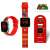 Super Mario LED watch with red silicone strap and Super Mario characters printed on the strap