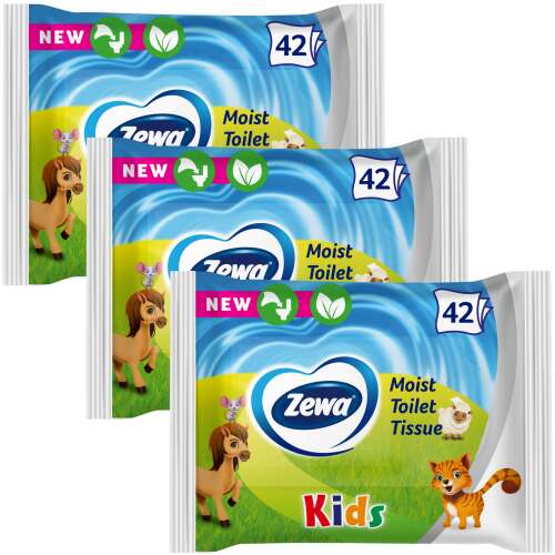 Zewa Kids hârtie igienică umedă 3x42buc