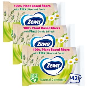Zewa Natural Camomile Wet Toilet Paper 3x42pcs 138820130 - Wet Wipe
