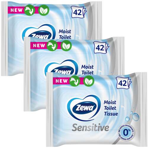 Hârtie igienică umedă sensibilă Zewa Sensitive 3x42pcs