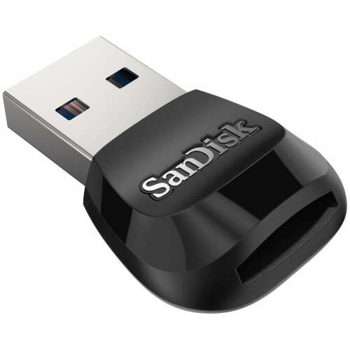 SanDisk MobileMate USB 3.0 microSD kártyaolvasó, fekete, 170MB/s olvasási sebesség, microSD kártyákról a számítógépre történő fájlátvitelhez