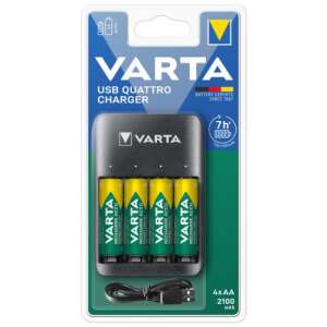 Varta Value USB Quattro töltő + 4db AA 2100mAh akkumulátor 48125920 