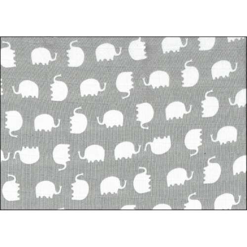 LittleONE by Pepita minőségi Textil pelenka 55 x 80 cm - Elefánt #szürke-fehér