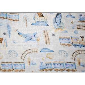 LittleONE by Pepita scutec textil de înaltă calitate 55 x 80 cm - Vehicule #white-blue 48125943 Scutece textile