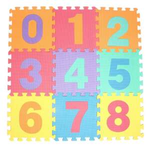 HabTapi habszivacs puzzle szőnyeg számokkal, 10 db, 30x30cm - Szivacs puzzle