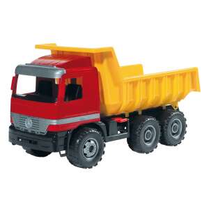 Lena Mercedes-Benz Actros toy dump truck, red and yellow, 63cm - Work machine for children