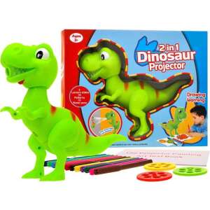 2 in 1 dinosaur projector and drawing toy with 12 markers, 3 projector slides, and a drawing book - Drawing Boards, Writing Board