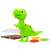 Green dinosaur projector toy with 12 markers and 3 slide discs, 2 in 1 dinosaur projector, drawing learning, ages 3+