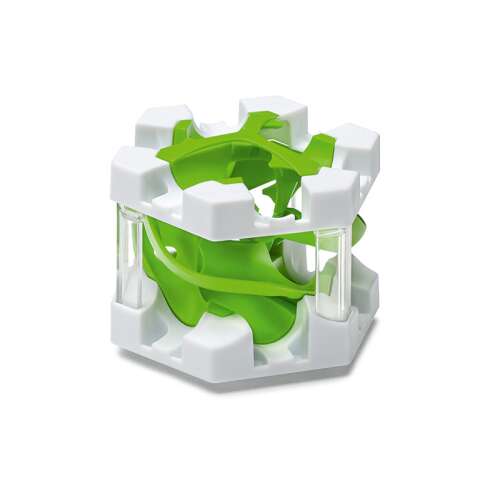 GraviTrax Pro Erweiterung Helix, Murmelbahn-Streckenverlängerung, Ravensburger, grüne Helix, weißer Rahmen, interaktives Bahnsystem