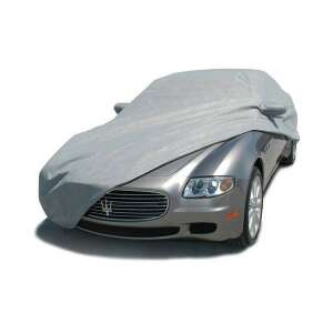 Gray car cover, size L, 480 cm x 175 cm x 120 cm, on car - Tarpaulin