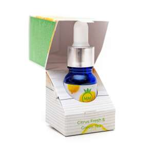 Стъклена бутилка с Marco Martely Естествен аромат Citrus Fresh & Green Tea 10ml дифузно масло - Етерично масло