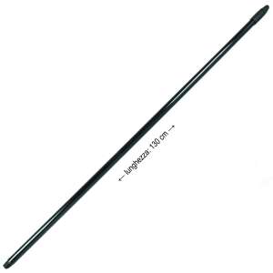 IGEAX 130cm mâner metalic negru pentru mop cu acoperire din plastic - Partvis și mâner Mop