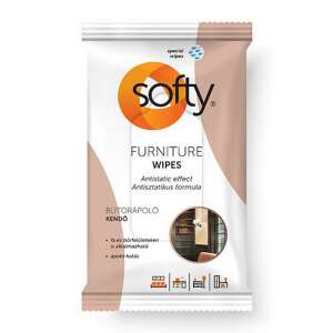 Șervețele umede pentru mobilier Softy, 40 bucăți, efect antistatic, pentru suprafețe din lemn și piele - Produse de curățare generală