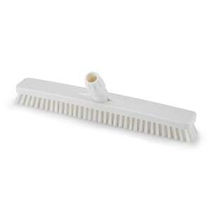 Igeax 45 cm широка бяла четка за почистване на подове, идеална за почистване на тротоари и стени в хранителната промишленост - Домакински съдове