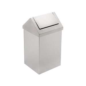 Rozsdamentes acél billenőfedeles szemetes, 11 L, matt