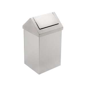 Rozsdamentes acél billenőfedeles szemetes, 16 L, matt