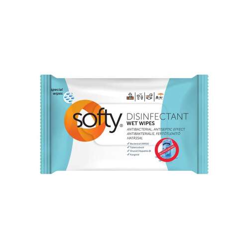Chusteczki dezynfekujące Wet Softy Disinfectant 40 arkuszy, z możliwością ponownego zamknięcia