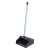 Aricasa "Avio" dustpan with handle, grey plastic dustpan with handle, dustpan for sweeping, dustpan for cleaning
