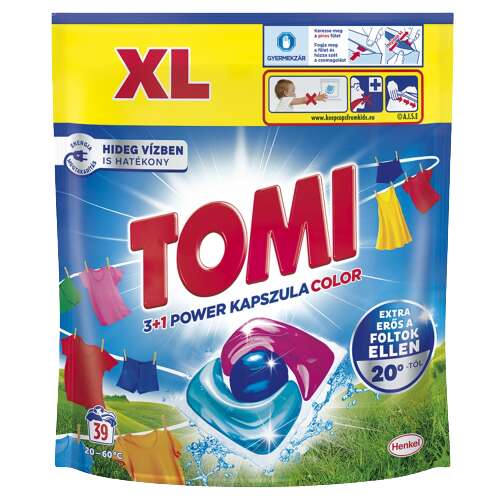 Tomi 3+1 Power Color Kapsułki do prania kolorowych ubrań, 39 prań
