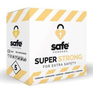 Prezervative SAFE Super Strong, pachet de 5, prezervative extra puternice pentru siguranță suplimentară - Prezervative