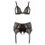 Cottelli Plus Size - Csipke fehérnemű trió (fekete) 48200342