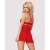 Obsessive 838-BAB-3 piros babydoll csipkével és pántokkal, hátulnézet
