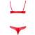 Cottelli Lingerie piros push-up melltartó és bugyi szett hátulnézet