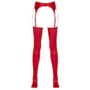 NO:XQSE Vörös Fényes Harisnyatartó Szett