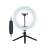 Tracer Ring Light 10W with mini tripod and remote control, front view