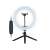Tracer Ring Light 10W with mini tripod and remote control, front view