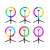 Tracer 8W 26cm RGB ring light with tripod, showing different light colors