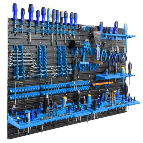 Botle Szerszámfal tool organizer with various tools hanging on it