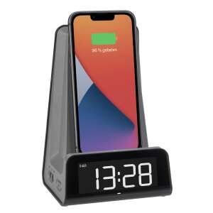 Vezeték nélküli töltőállomás digitális ébresztőórával Iphonehoz is! ICONcharge 60.2033