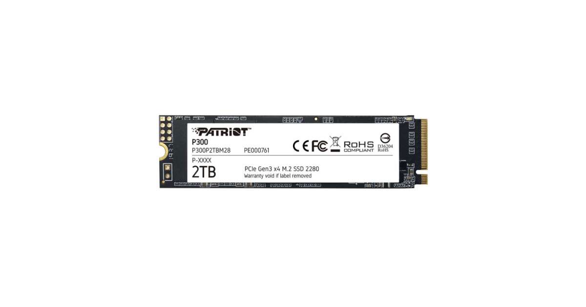 2TB Patriot P300 M.2 SSD meghajtó (P300P2TBM28) | Pepita.hu