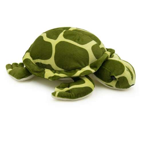 Zöld plüss teknős játék, 25 cm, puha és bújós, tökéletes öleléshez és játékhoz