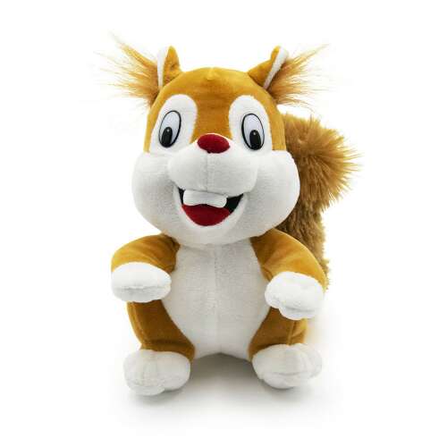 Barna plüss mókus játék, 18 cm, puha és bújós, tökéletes gyerekeknek