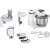 Bosch MUMS2TW30 stand mixer accessories, including a blender, food processor, and meat grinder