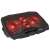 Blow 66-365 # Laptop hűtőállvány 4 ventilátorral, fekete, piros LED, ferde nézet