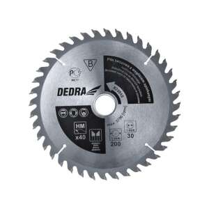 DEDRA H25040 Keményfém hegyű körfűrész fa 40 fog, átmérő 250x30mm, widia