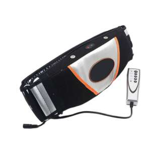 Centură de slăbire cu vibrații neagră cu telecomandă, 6 niveluri de intensitate, 140 cm lungime - Modelare corporală