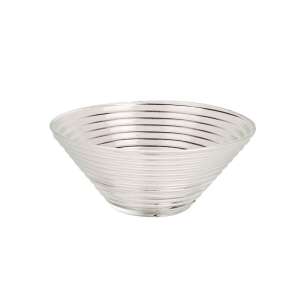 Bordás üveg tál, 19x8cm - Tál